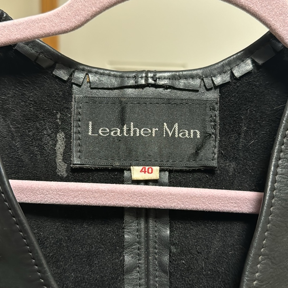 Leather Man Vest with patches